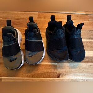 2 pair of Nike slip on sneakers toddler boys size 9c